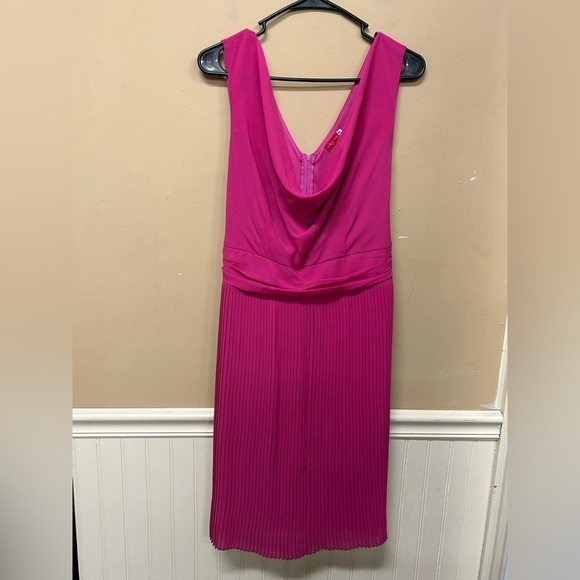 Ruby Rox Magenta Dress Sleeveless Micro Pleated Bottom Size 14 NWT - Picture 1 of 6